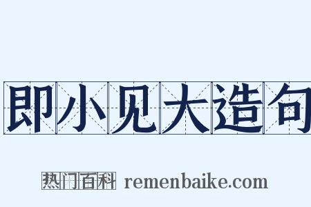 即小见大造句是什么意思的图片